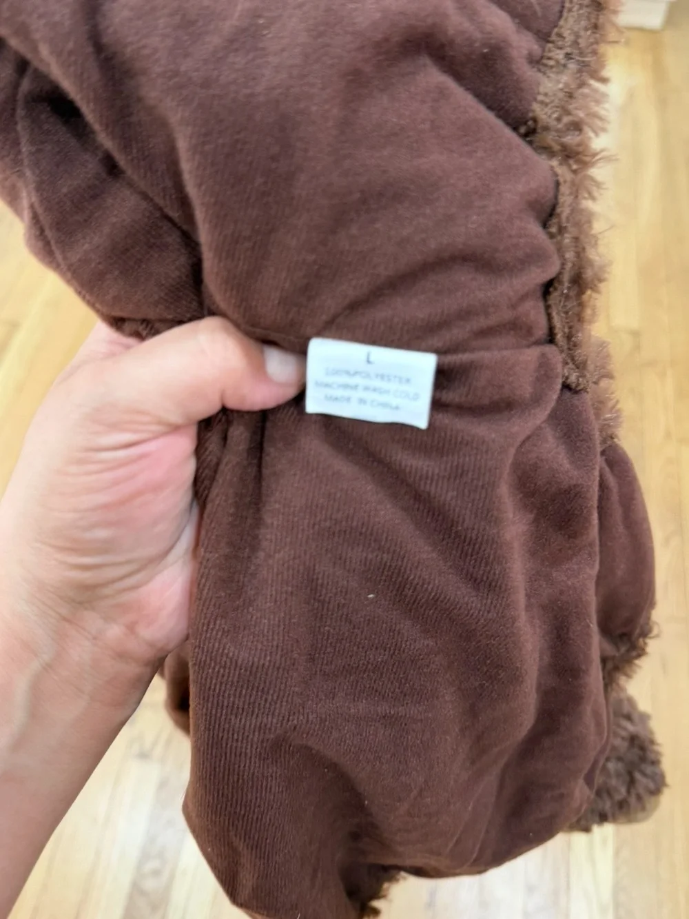 🦋Reindeer Dog Costume Plush Brown Christmas Pet Outfit Size Large